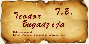 Teodor Bugadžija vizit kartica